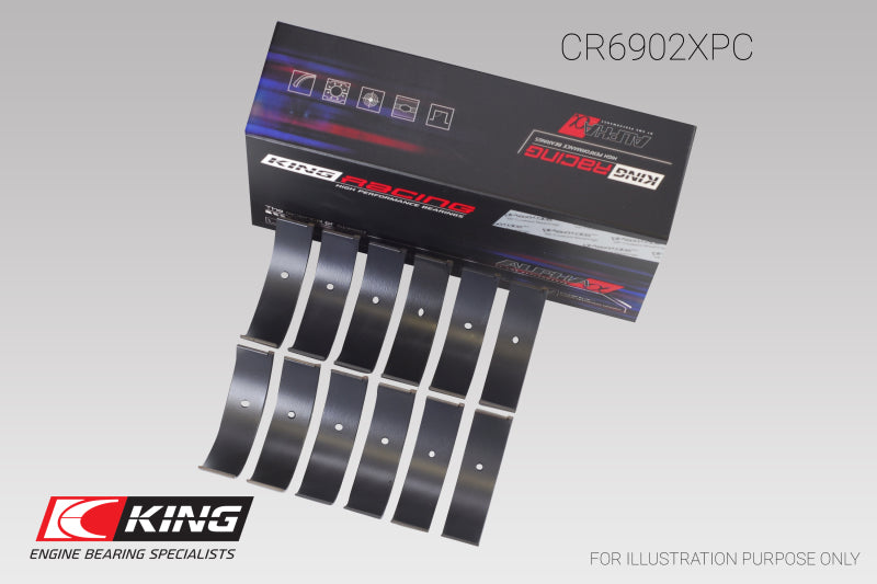 King Engine Bearings, King Nissan VQ35HR / VQ37VHR / VR30DTT Connecting Rod Bearing Set (Size +.25) | CR6902XPC0.25