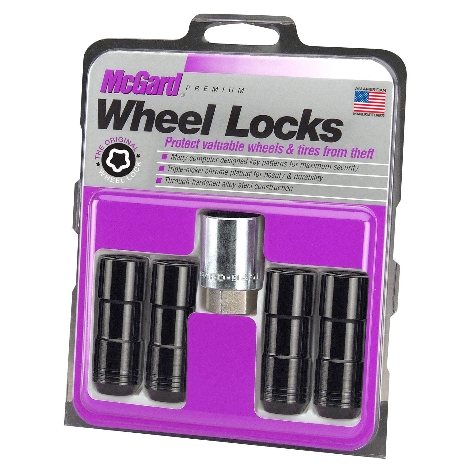 McGard, McGard Cone Seat Exposed Style Wheel Locks / Black (24144)