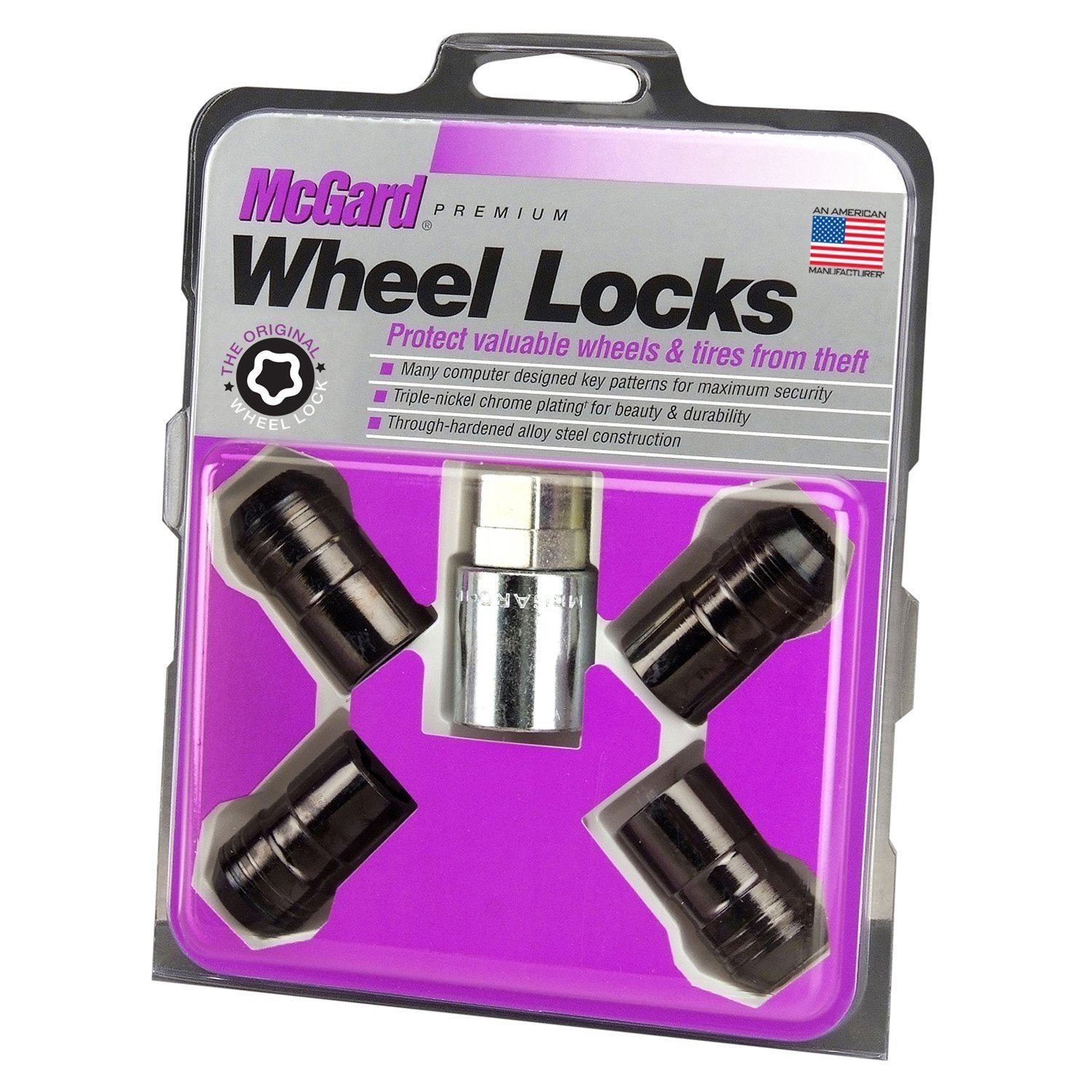 McGard, McGard Cone Seat Exposed Style Wheel Locks / Black (24216)