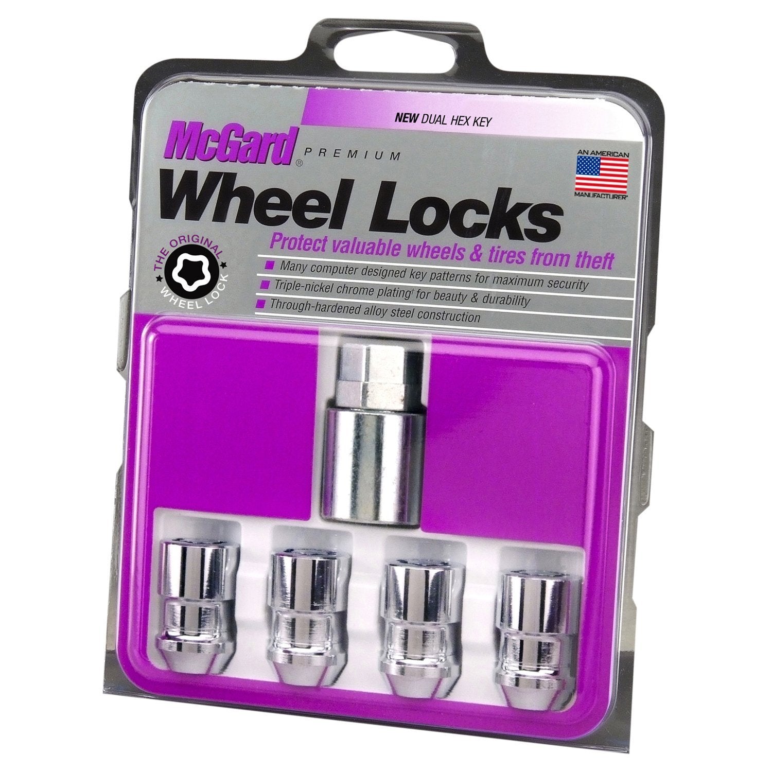 McGard, McGard Cone Seat Exposed Style Wheel Locks / Chrome (24130)