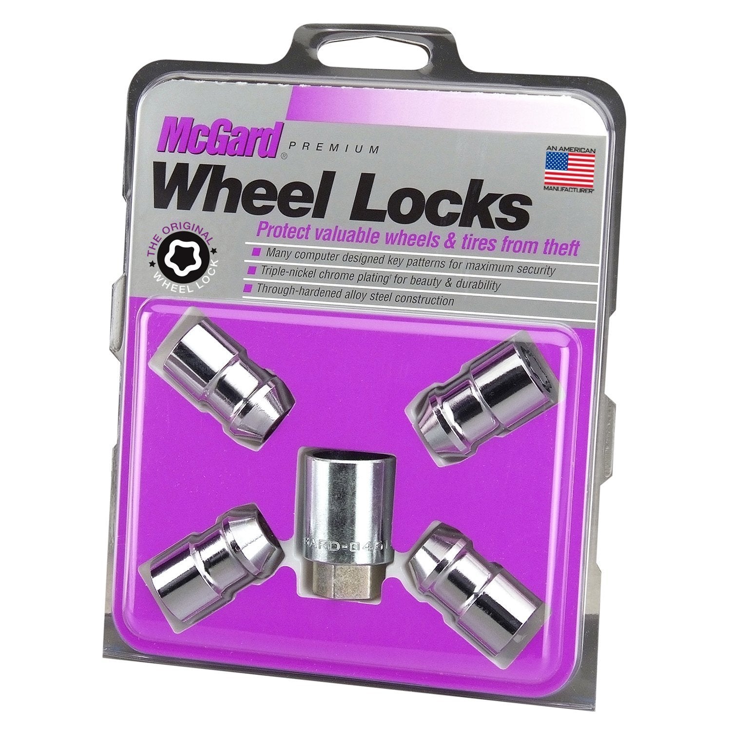McGard, McGard Cone Seat Exposed Style Wheel Locks / Chrome (24132)