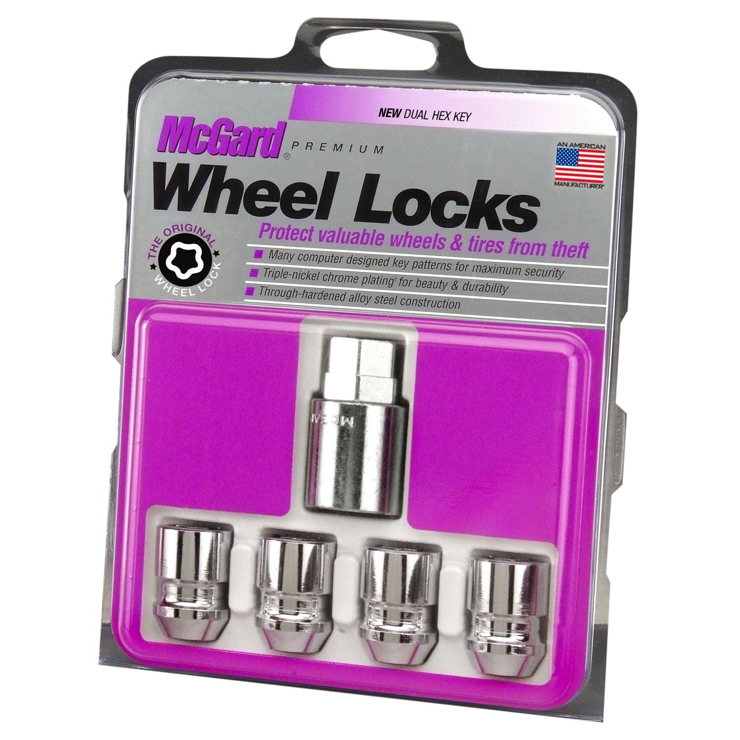 McGard, McGard Cone Seat Exposed Style Wheel Locks / Chrome (24157)
