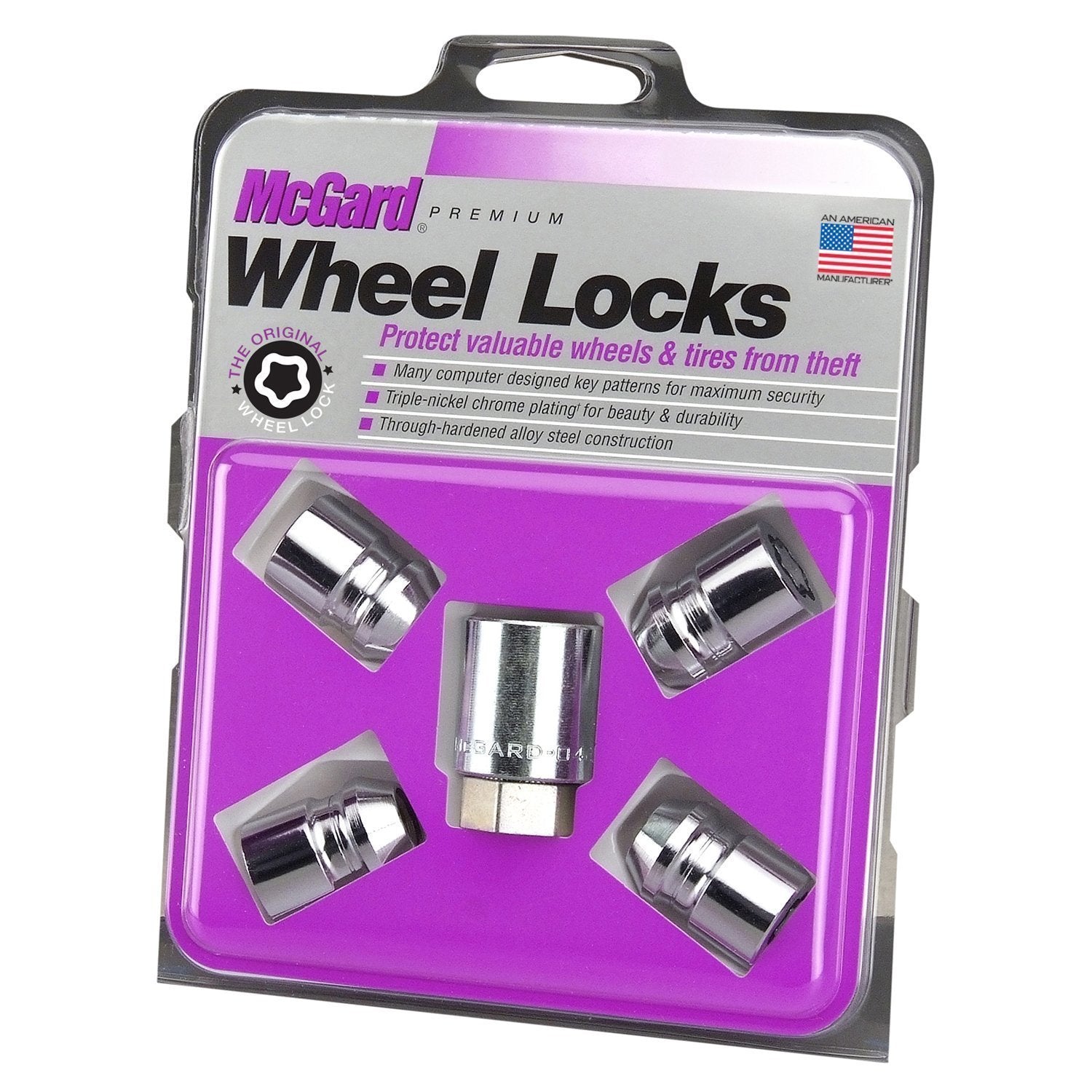 McGard, McGard Cone Seat Exposed Style Wheel Locks / Chrome (24196)