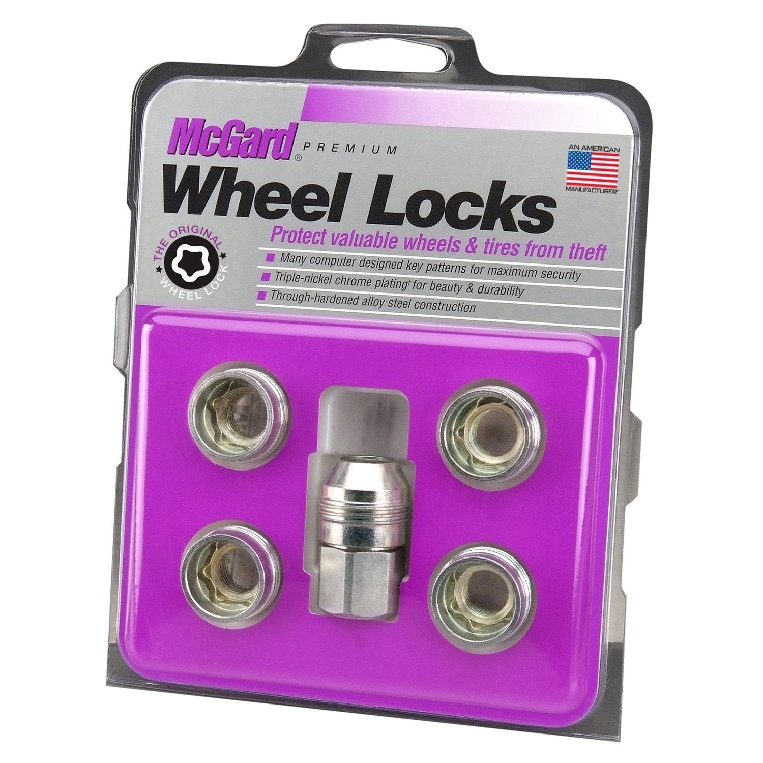 McGard, McGard Cone Seat Under Hub Cap Style Wheel Locks / 5 Lock Set (24519)