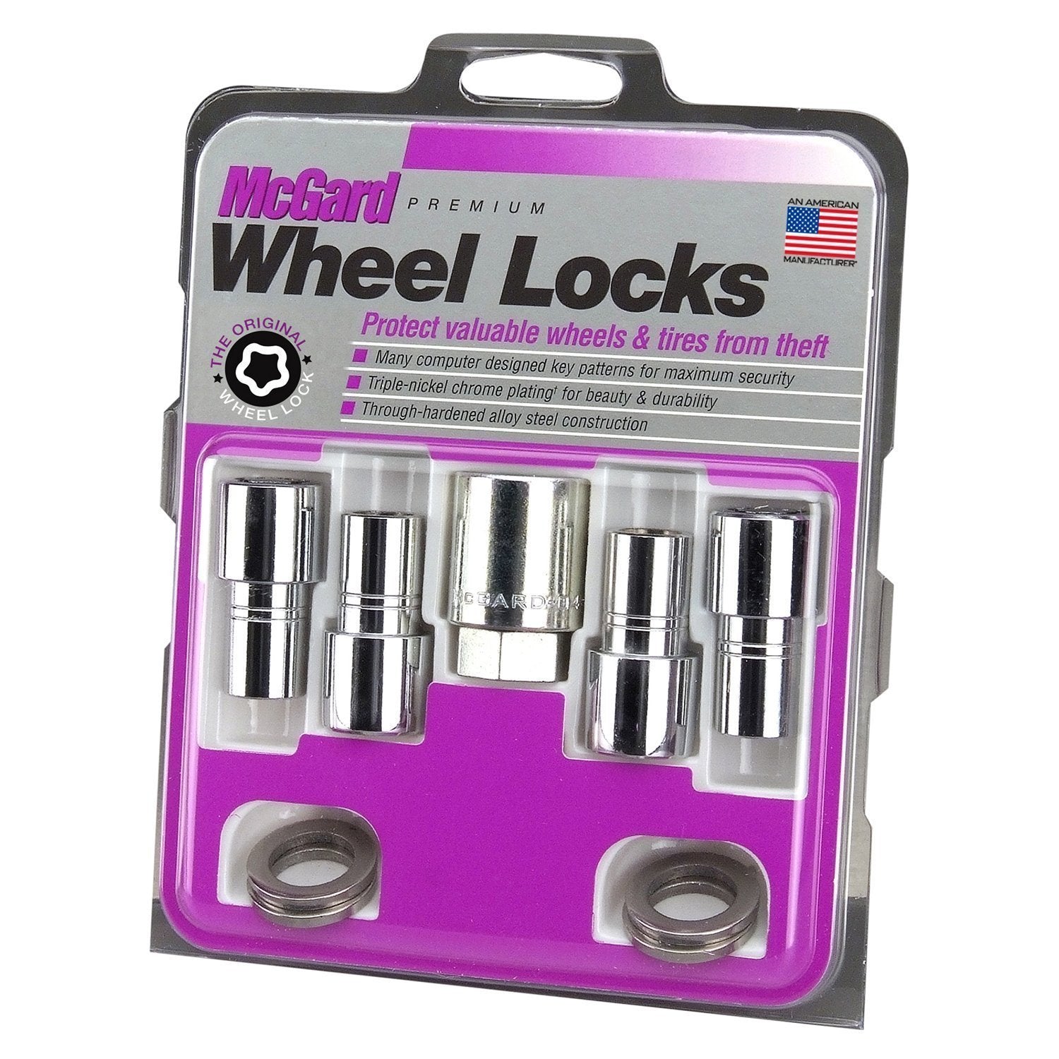 McGard, McGard Mag/Shank Style Wheel Locks / Exposed / Chrome (22142)