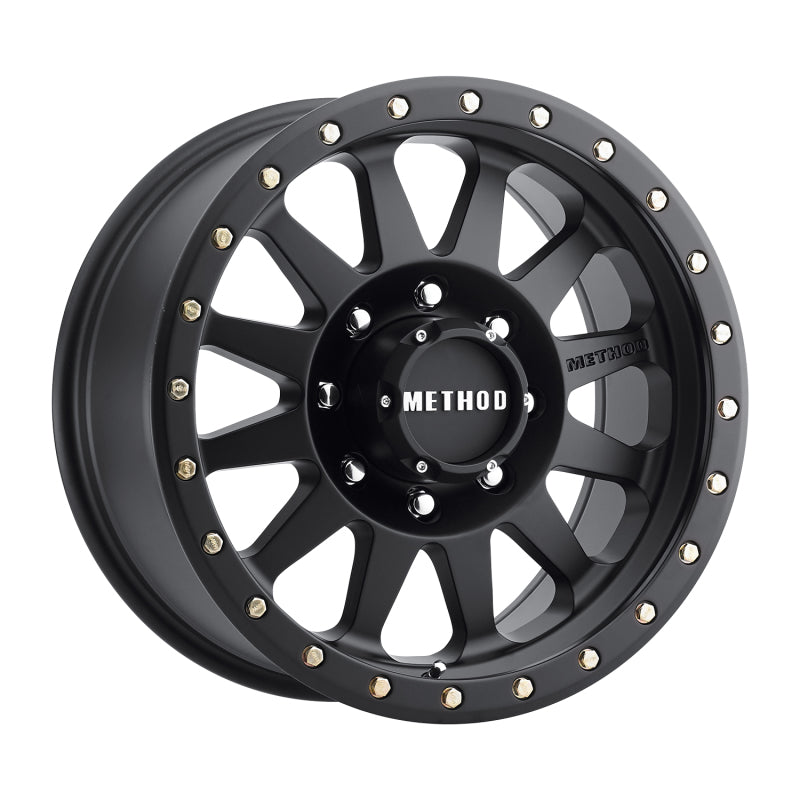 Method Wheels, Method MR304 Double Standard 20x10 -18mm Offset 8x180 130.81mm CB Matte Black Wheel