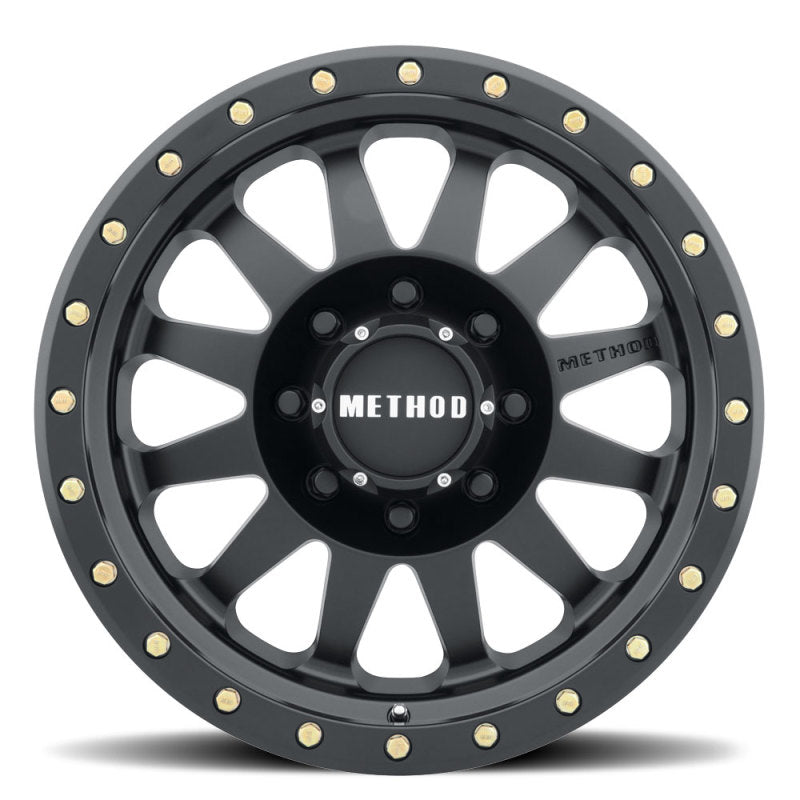 Method Wheels, Method MR304 Double Standard 20x10 -18mm Offset 8x6.5 130.81mm CB Matte Black Wheel