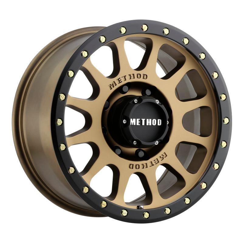 Method Wheels, Method MR305 NV 20x9 +18mm Offset 8x6.5 130.81mm CB Method Bronze/Black Street Loc Wheel
