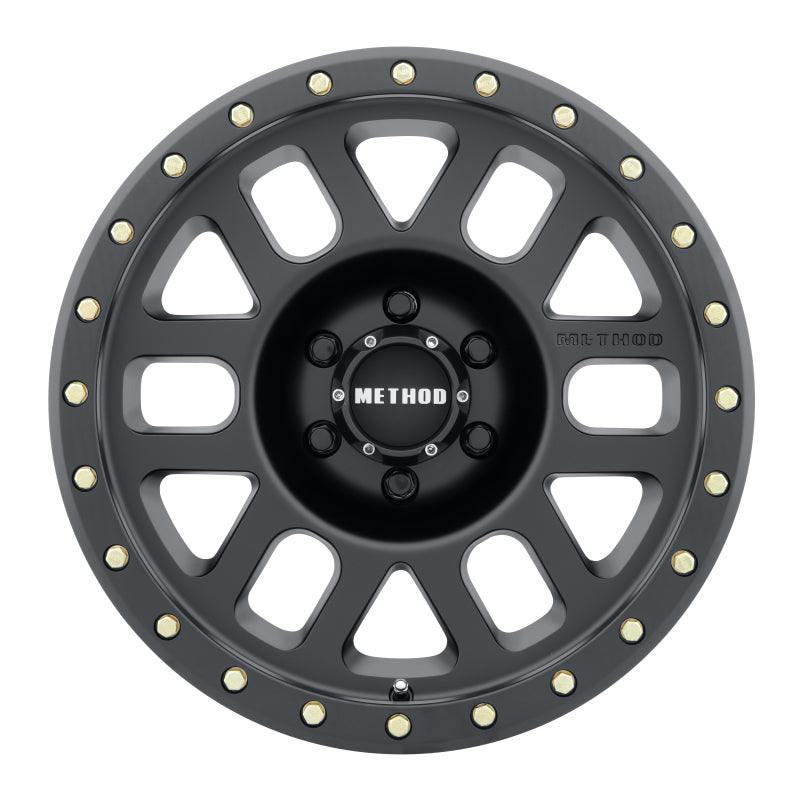 Method Wheels, Method MR309 Grid 17x8.5 0mm Offset 6x5.5 108mm CB Matte Black Wheel