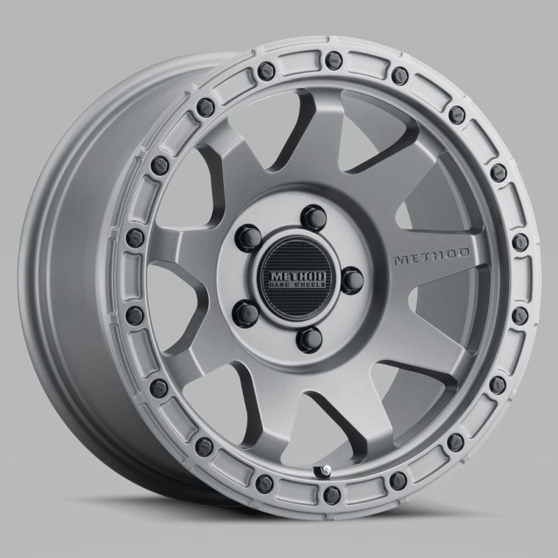 Method Wheels, Method MR317 17x8.5 0mm Offset 5x150 110.5mm CB Matte Titanium Wheel | MR31778558800