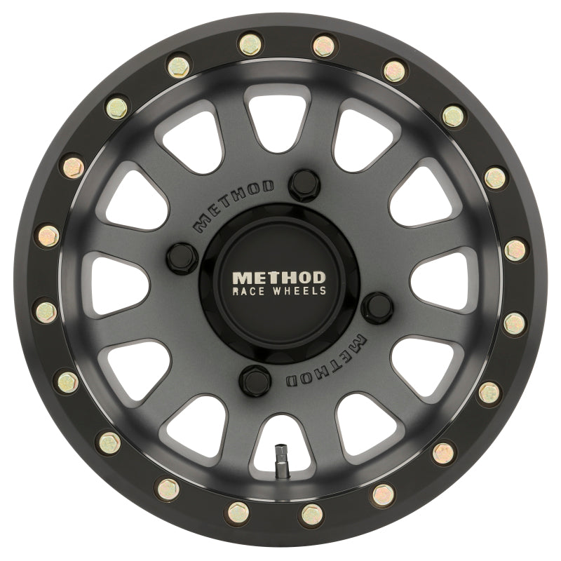 Method Wheels, Method MR401 UTV Beadlock 14x7 5+2/+38mm Offset 4x156 132mm CB Titanium w/Matte Black Ring Wheel