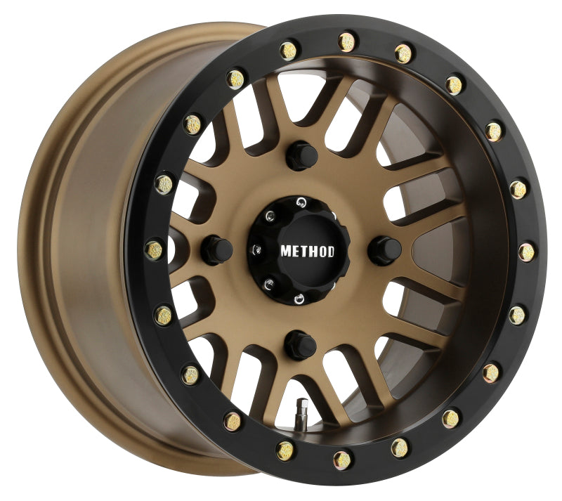 Method Wheels, Method MR406 UTV Beadlock 14x8 4+4/-2mm Offset 4x156 132mm CB Method Bronze w/Matte Black Ring Wheel