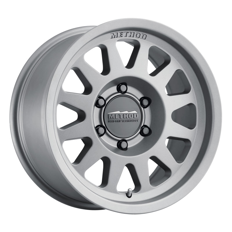 Method Wheels, Method MR704 17x8.5 0mm Offset 8x6.5 130.81mm CB Matte Titanium Wheel